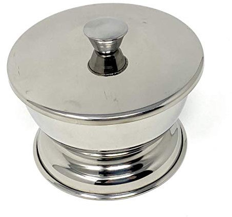 INKgrafiX® Rasierbecher aus Metall mit Deckel - IG25005 - INKgrafiX® DE Rasiermesser Becher rasieren Bart Rasierbecher Rasierer Deckel Rasierschale Rasurschale Mann Männer