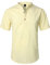 LucMatton Men's Casual Cotton Linen Short Sleeve Henley Shirt Summer Lightweight Banded Collar Beach Tops Beige Large