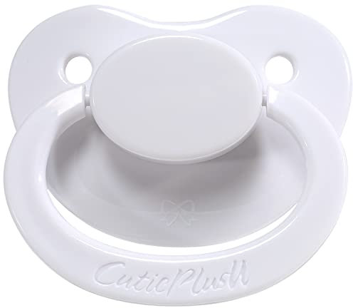 CutiePlusU Erwachsenengröße Schnuller - Großer Saugerschild Weiß