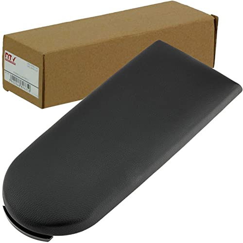 NTY Middle Armrest Armrest Cover Black Faux Leather for Golf IV Passat 3B