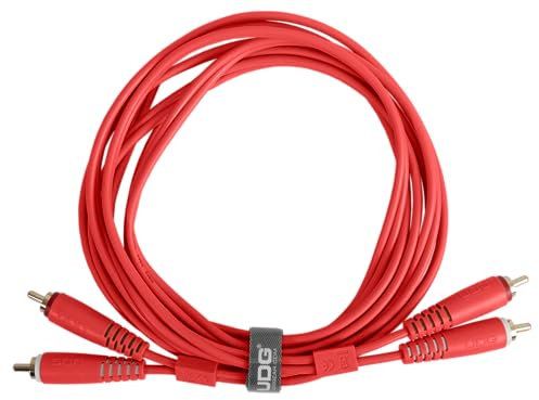 UDG - Juego de cables de audio RCA (1,5 m), color rojo