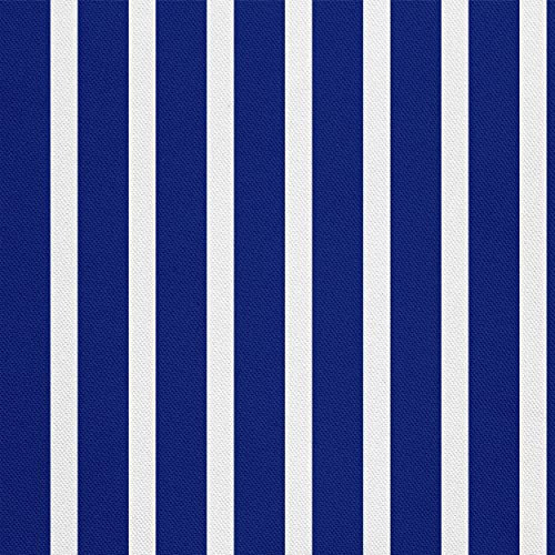 HEKO PANELS Oxford Wasserdichte Meterware Canvas-Stoff Polyester Zum Nähen Möbelstoffe Dekostoffe Handwerken Wasserabweisend Blickdicht Streifen Blau 1 Meter 155 x 100 cm