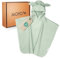 MOYO Baby Badeponcho mit Hasenohren in Mint I Poncho Kinder Badetuch für 0-3 Jahre I Weicher Baby Poncho aus 100% Frottee-Baumwolle I Waschbares Baby Kapuzenhandtuch I Poncho Handtuch in 68x56cm