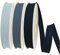 TEXTEX = Bies de 30mm de Ancho. 50% Algodón y 50% Poliéster. Pack de 3 Piezas de 10m Cada Una - (Azul Claro/Azul Medio/Azul Marino)
