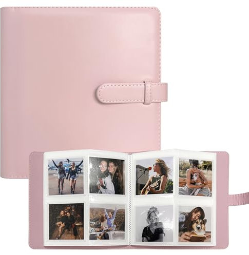 288 Pockets Photo Album for Fujifilm Instax Square SQ1/SQ6/SQ10/SQ20 Camera, Mini Shot 3 Square, Mini Shot 3 Square Printer, Kodak Mini 3 Square, Square photo album for Instax Square Photo (Pink)