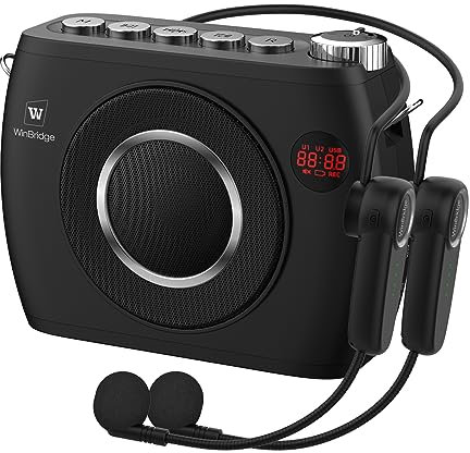 Amplificador de Voz Inalámbrico de 25W con Dos Micrófonos de Diadema Bluetooth, Alta Capacidad de 8000mAh, Sistema PA Portátil Altavoz y Micrófono Bluetooth, Megáfono con Micrófono para Profesores S96