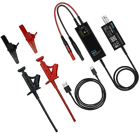 Micsig Oszilloskop HV-Sonde MDP-Serie MDP700 100 MHz Hochspannungs-Differentialsonde BNC-Schnittstelle Dual Range Auswahl Schnelle Null USB-Stromversorgung (MDP700)