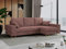 MKS MEBLE Cord Ecksofa - L-Form Cord Sofa mit Schlaffunktion - Wohnlandschaft L Form, Ecksofa mit Schlaffunktion und Bettkasten, Schlafsofa mit Bettkasten, Couch mit Schlaffunktion - Braun Dorian