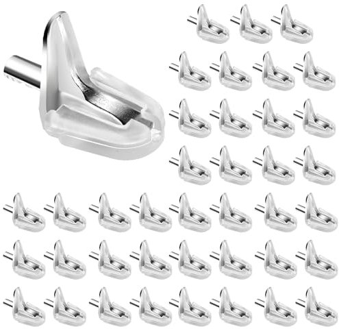 40 Stück Regalträger Stützen, Einlegeboden Halter, Glas-Bodenträger, Regalbodenträger 3mm, Bodenträger, Einlegeböden für Schränke Schrank Bücherregal