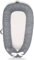 EAQ Babyliege, Babynest für Co-Schlafwagen, weich, atmungsaktiv, perfekt als Geschenk für Neugeborene, 100 % Baumwolle, Nickerchen oder Reisen, für 0-12 Monate, Grau