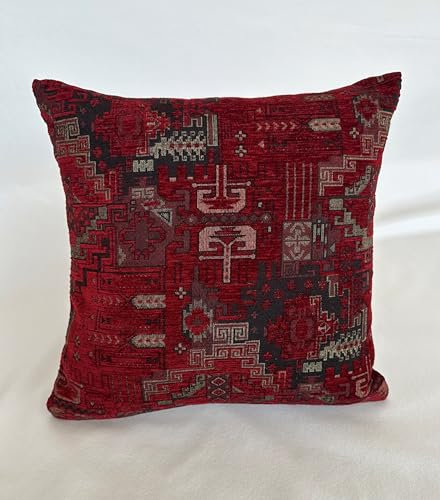 Kelim Muster Kissenbezüge Ethnische Stoff Kissenbezüge Orientalische Kopfkissen Boho Tribal Kissenhülle Dekokissen Türkischer Sofakissen Zierkissen (60 x 60 cm)
