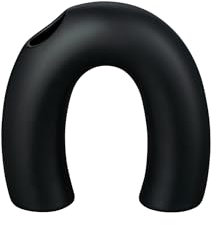 blomus Vase KAGETSU | Farbe Black | Blumenvase aus Keramik in Schwarz | Größe S | 3,5T x 12,5B x 12,5H cm | runde Dekovase für Blumen