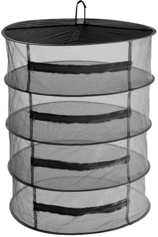 Smileshiney Trockennetz Kräuter 4 Lagig - Trockennetz Grow 45 cm, Trockennetz 4 Lagig, Trocknung Für Pflanzen Zusammenklappbar Trockennetze Für Blumen, Fisch, Fleisch, Kräutern