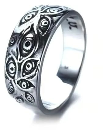 OfficialOtaku Ryomen Silber Sukuna Auge Cosplay Ring Metall Kein Edelstein, Metall, Kein Edelstein