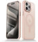 JNERBUYI Custodia Opaca per iPhone 15 PRO Max, Cover con Antiurto, Custodia con Protezione Magnetica, Custodia in Acrilico+TPU. Rosa