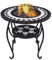 ShGaxin Feuertisch Mosaik Keramik Schwarz und Weiß 68 cm, Heizpilz Gas Terrasse, Feuerstelle Outdoor, Terrassenheizer, Tisch Kamin