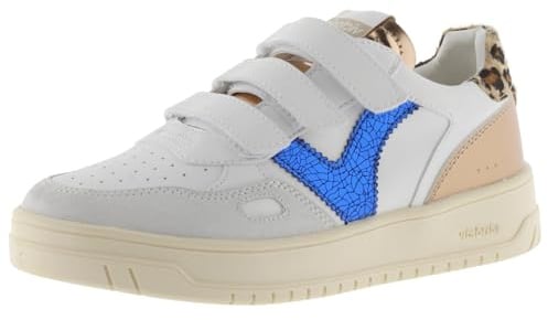 victoria Sneaker Seul Lederoptik & Fantasie-Einsätzen & Klettverschlüsse 1257134 für Damen Azul 38