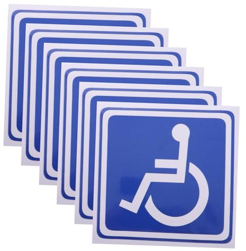 CHILDWEET Autozubehör 6er-pack Rollstuhlschild Handicap-parkschild Behinderten-rollstuhlaufkleber Für Fahrzeug