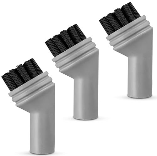 Neighbour's Friend® Dampfreiniger Ersatz-Set: 3-teiliges Bürsten-Set grau mit Rundbürsten I Zubehör für Handdampfreiniger Rosa Rundbürstenset I Ersatzteile