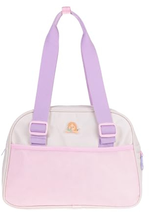 Enfermera en apuros® Bolso Deportivo Everyday Cotton Candy | Rosa y Beige, Nylon Impermeable, Asas Regulables, Múltiples Compartimentos, Interior con Forro | Bolso para sanitarias