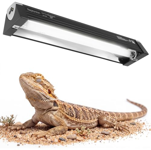 NEPTONION 8W Reptilien T5 HO UVB 10.0 Leuchte 31,8 cm mit Röhre, UVB-Leuchte mit mittlerer Reichweite für Terrarien, geeignet für junge Wüstenreptilien wie junge Bartagamen