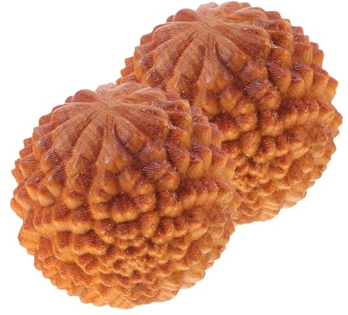 Didiseaon Igelball Holz Massageball: 2 Stück Handmassageball für Finger und Hand, Akupressur Wellness Zubehör aus Holz, 4 cm, zur Entspannung und für Beweglichkeit