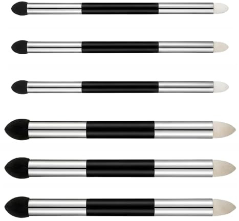 6 Pcs Oil Pastel Blending Sticks, Dual Tip Sponge & Felt Blenders for Sketch Drawing, Reusable Art Blending Tools for Artists, Students & Beginners, Washable Shading & Highlighting Brush