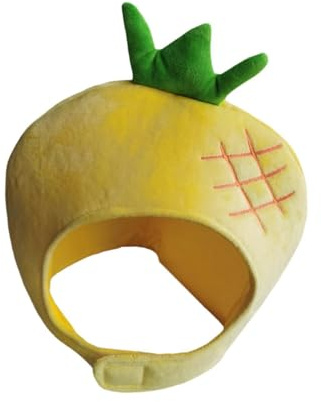 YIUPEDRFG Ananas Plüschhut, Kopfschmuck, Kostümhut, süßes Cosplay Accessoire für Mädchen, Frauen und alle, die Ananas lieben – Plüsch Stirnband, Fruchtkostümmütze