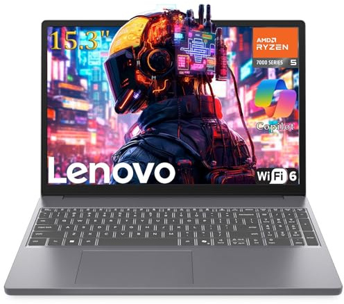 Lenovo 15 Gaming Laptop Computer, AMD Ryzen 5 7535HS 6-Core, 40GB DDR5 RAM, 1TB PCIe SSD, FHD+ Display, WiFi 6, Bluetooth 5.3, Webcam, HDMI, Type-C, Luna Grey, Windows 11 Home