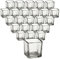 gouveo 24er Set Teelichtgläser Quadrat - Teelichthalter eckig - Kleines Windlicht für Garten, Terrasse, Balkon - Quadrat-Glas für Dessert - Deko Hochzeit, Geburtstag, Feier (TGQ080)