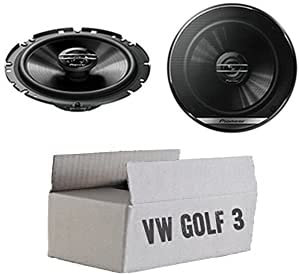 VW Golf 3 - Lautsprecher Boxen Pioneer TS-G1720F - 16,5cm 2-Wege Koax Koaxiallautsprecher Auto Einbausatz - Einbauset