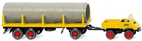 Wiking 039205 Unimog U411 with Stanchion Trailer Zublin