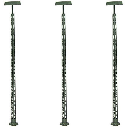 LQS56HO 3 STK. Modell bahnleuchten Streckenmast Gittermastleuchte 13.5cm,spur H0 licht Layout 3V 12V