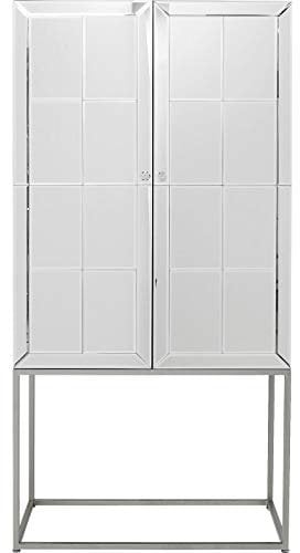 Kare Design Barschrank Luxury, edler Barschrank in verspiegelter Optik und eckigem Gestell aus Stahl, erhältlich (H/B/T) 181 x 89 x 47 cm, Champagner