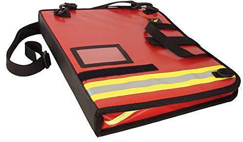 tee-uu BIG Einsatz-Organizer Plane | für Unterlagen bis DIN A4 | integriertes Tragesystem (rot)