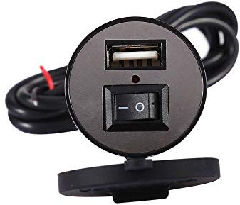 Port d'alimentation étanche pour téléphones Portables chargés USB 5V et GPS, Prise de Port de Chargeur d'alimentation de téléphone Portable de Moto USB 12V