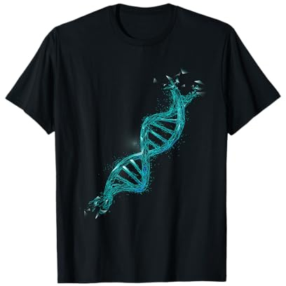 Wissenschaftler Biologie Shirts DNA Strang Biologen Geschenk Unisex-Erwachsene Schwarz S Halbarm T-Shirt