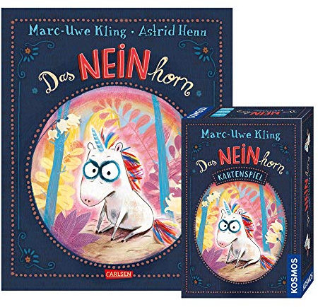 Buchspielbox Das NEINhorn - Bilderbuch + Das NEINhorn - Kartenspiel, Spiel zum Kinderbuch ab 3 Jahren