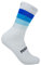 PERRO LOCO CLOTHES Calcetines de Ciclismo Edición Limitada. Hechos en España. Calcetines para Bici. (Widow 37 39 Blanco Azul)