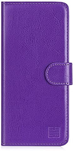 32nd Book Wallet PU Leather Flip Case Cover For Sony Xperia 5 III (2021), Design With Card Slot and Magnetic Closure - Purple