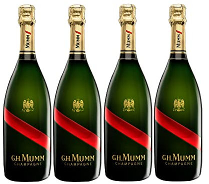 G.H. Mumm Champagner 4er Set Cordon Rouge 0,75L (12% Vol)- [Enthält Sulfite]