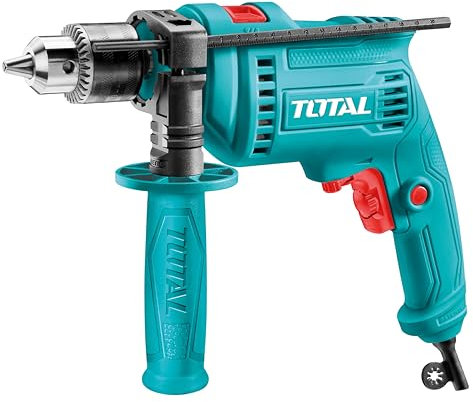 TOTAL - Taladro Percutor de Cable con Potencia de 680 W - Portabrocas Manual con Capacidad de 13 mm - Velocidad Variable - Velocidad sin Carga de 3000 rpm