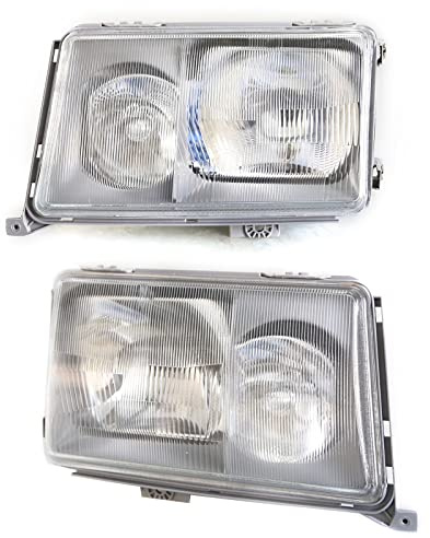 WXQP Auto Halogen Scheinwerfer links und rechts für Mercedes E-Klasse W124 OE 1248200161 A1248202161 1248200261 A1248203659 (Ein Satz (links und rechts))