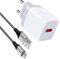 USB Ladegerät,18W USB Schnellladegerät Quick Charge 3.0 USB Netzteil mit USB C Samsung Ladekabel 1M,USB Stecker Ladestecke für Samsung Galaxy A55/A15/A35/S24/S22/S21/S20/S10/S9/S8/A52/A54 5G,Huawei