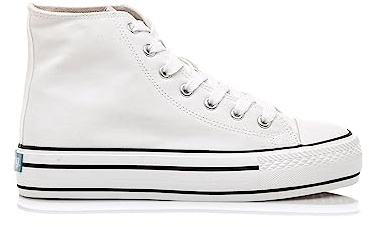 MTNG Deportivas Mujer Deportivas Bigger-X 60172 Mujer | Deportivas Casual | Cierre con Cordones | 53807 | Canvas3 Blanco