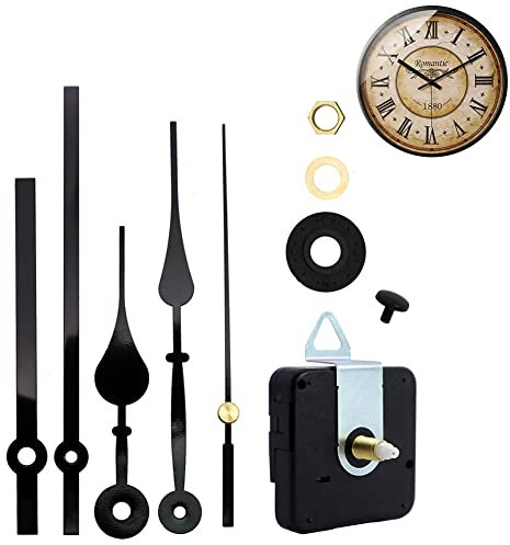 TMRBBesty Uhrwerk für Wanduhr mit Zeiger,Quarzwerk,DYI Uhr Ersatzteile,Uhrwerk-Set,Uhrwerk mit Hohem Drehmoment,Stummschaltung,Für geräuschlosen Quarzwerkmechanismus