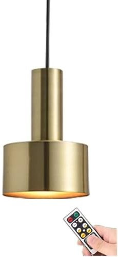 Mini Lampada a sospensione a batteria con telecomando, lampada a sospensione moderna a soffitto piccola lampadario cordless per interni per cucina isola camera da letto sala da pranzo bar ( Color : Go