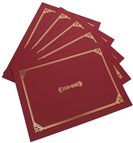 MAGICLULU 5 Piezas Cubierta Del Certificado De Honor Portada Diploma Cubierta Protectora Del Certificado Titulares De Diplomas Titular De La Licencia Personal Manga De Papel Clásico