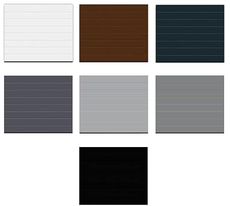 Sektionaltor Aktion RenoMatic 2026 inkl. Antrieb + Handsender - M-Sicke - Woodgrain - LPU 42 (gedämmt) - alle Größen (2375 x 2000 mm, Terrabraun (RAL 8028))