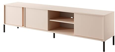 Fernsehschrank 203x53x39,5 cm DAST F Tv-Lowboard 3 türiger Unterschrank Beige matt